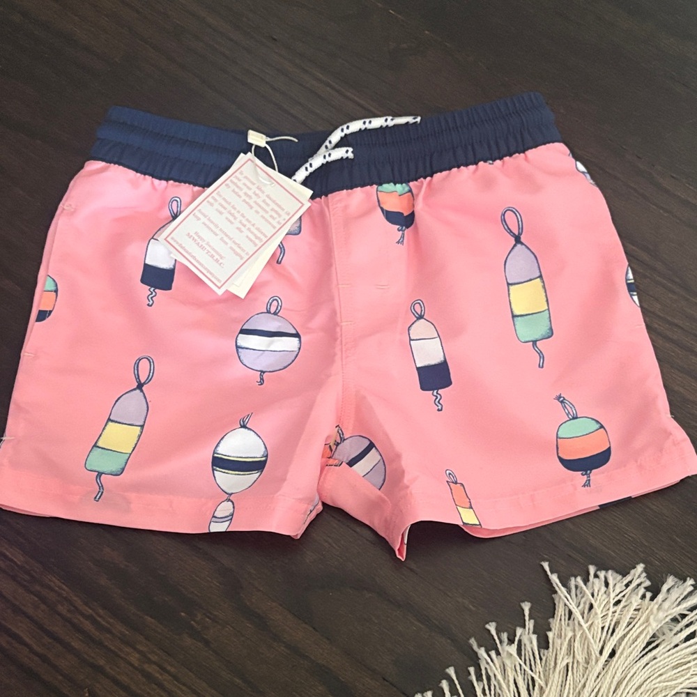 The Beaufort Bonnet Company Pink Buoy Print Kids Shorts